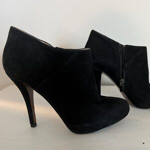 Enzo Angiolini black suede booties